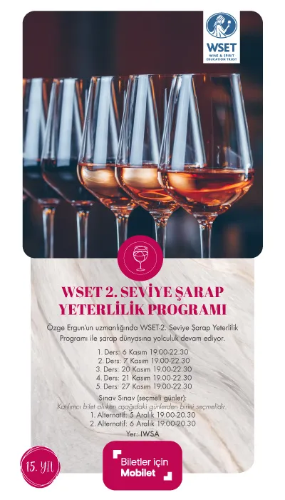 WSET-2. Şarap Yeterlilik Programı Kasım 2024